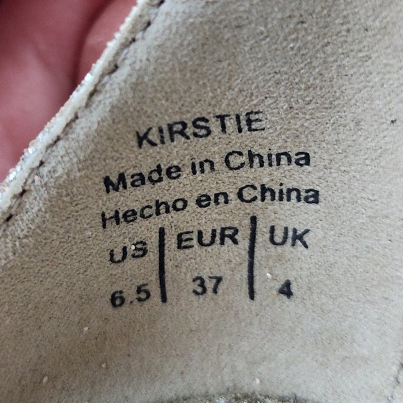 Kelley & Katie Kirstie Heels Gold/Silver Sparkle Size 6.5M - Picture 11 of 16